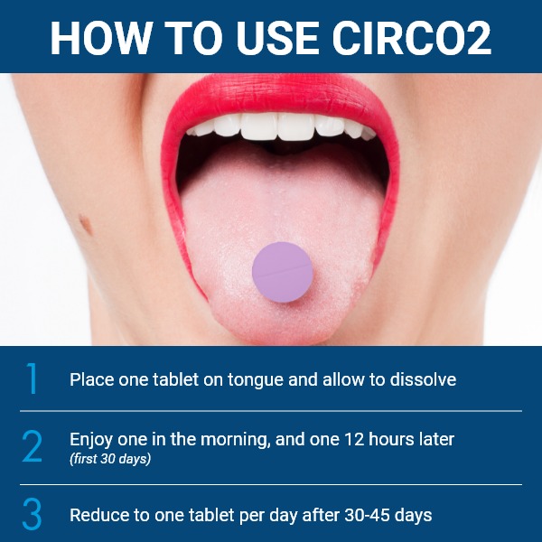 Woman placing tablet on tongue