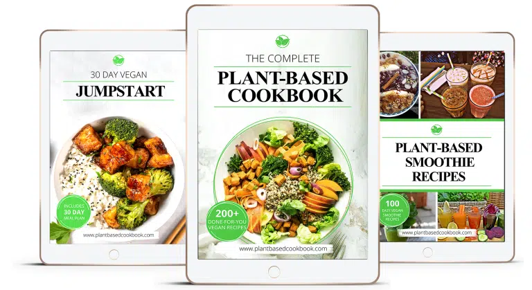 Plant-Based Cookbook cover featuring a healthy vegetable bowl
